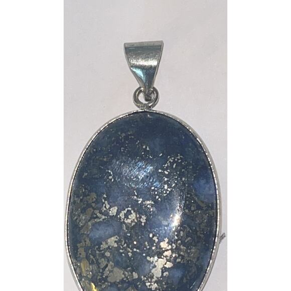 Oval Lapis Lazuli Gemstone Pendant - Picture 3 of 13